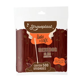 Mexedor Slim Café 11cm Marrom 500 unidades