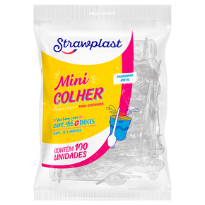 Mini Colher Café/Brigadeiro Cristal 100 unidades