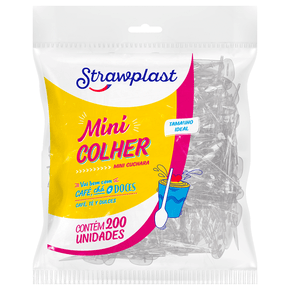 Mini Colher Café/Brigadeiro Cristal 200 unidades