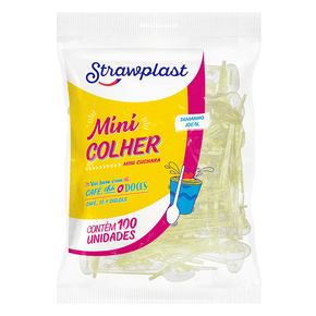 Mini Colher Café/Brigadeiro Verde Neon 100 unidades