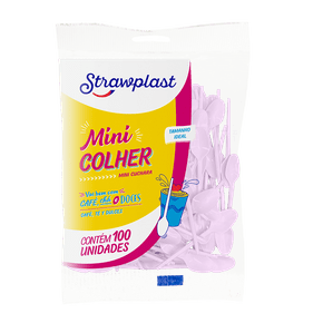 Mini Colher Lilás Candy 100 unidades