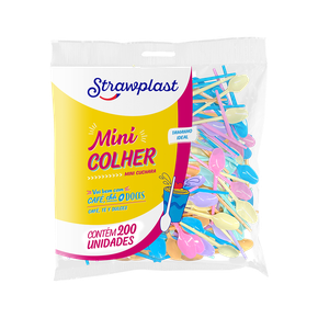 Mini Colher Mista Candy 200 unidades