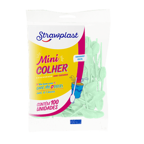 Mini Colher Verde Candy 100 unidades