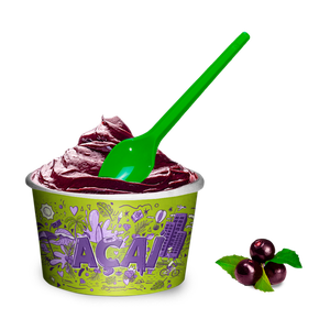 Potes De Papel Bio Açaí Sorvete 360ml C/ Tampa 100 Unidades