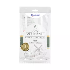 Taça 120mL Champagne Cristal 4 unidades