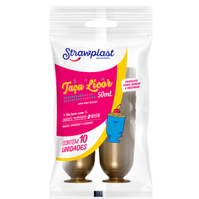 Taça 50mL Licor Dourada 10 unidades