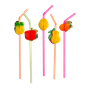 Canudo Frutas Flexível 6mm Misto 10 unidades