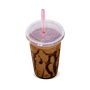 Canudo Super Shake 10mm Sachê Individual Transparente c/ Listra Vermelha 100 unidades