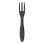 Kit Churrasco Preto 30 unidades (10 Pratos 21cm Quadrado + 10 Garfos Extra Forte + 10 Facas Extra Forte)