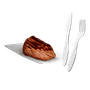 Kit Churrasco Preto 30 unidades (10 Pratos 21cm Quadrado + 10 Garfos Extra Forte + 10 Facas Extra Forte)
