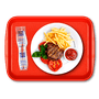 Kit Sachê Garfo e Faca Churrasco Extra Forte Branco 20 kits