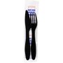 Kit Sachê Garfo e Faca Churrasco Extra Forte com Guardanapo Preto 25 kits